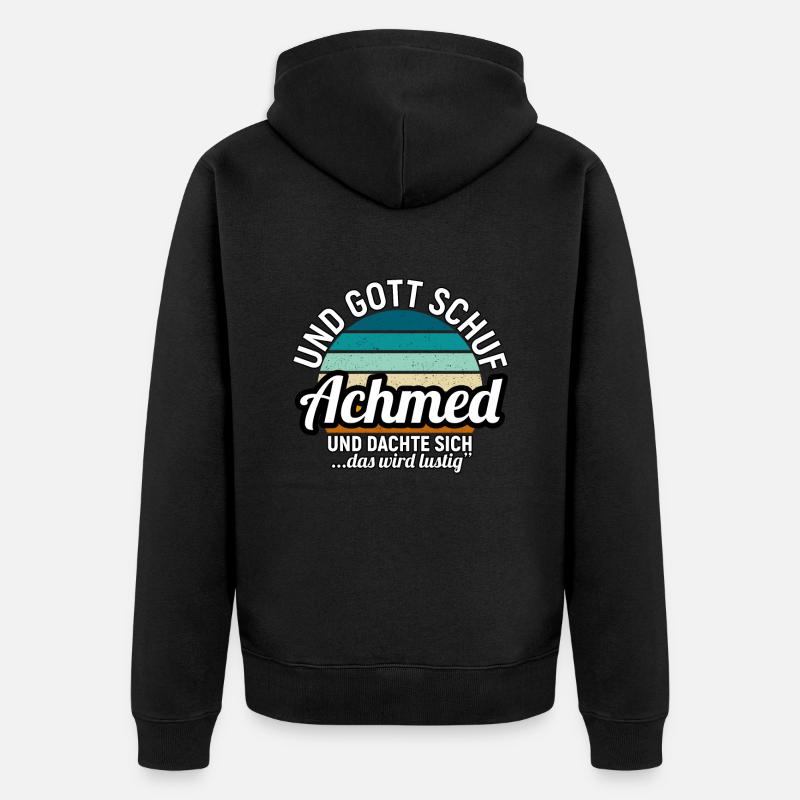 Achmed - Unisex Premium Bio Zip Hoodie - Schwarz