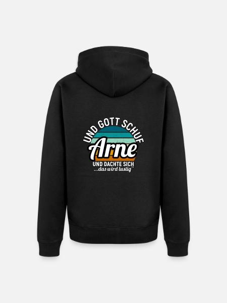 Arnold - Unisex Premium Bio Zip Hoodie - Schwarz
