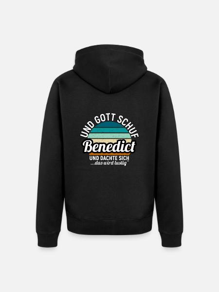 Benjamin - Unisex Premium Bio Zip Hoodie - Schwarz