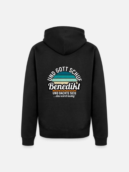 Bennet - Unisex Premium Bio Zip Hoodie - Schwarz