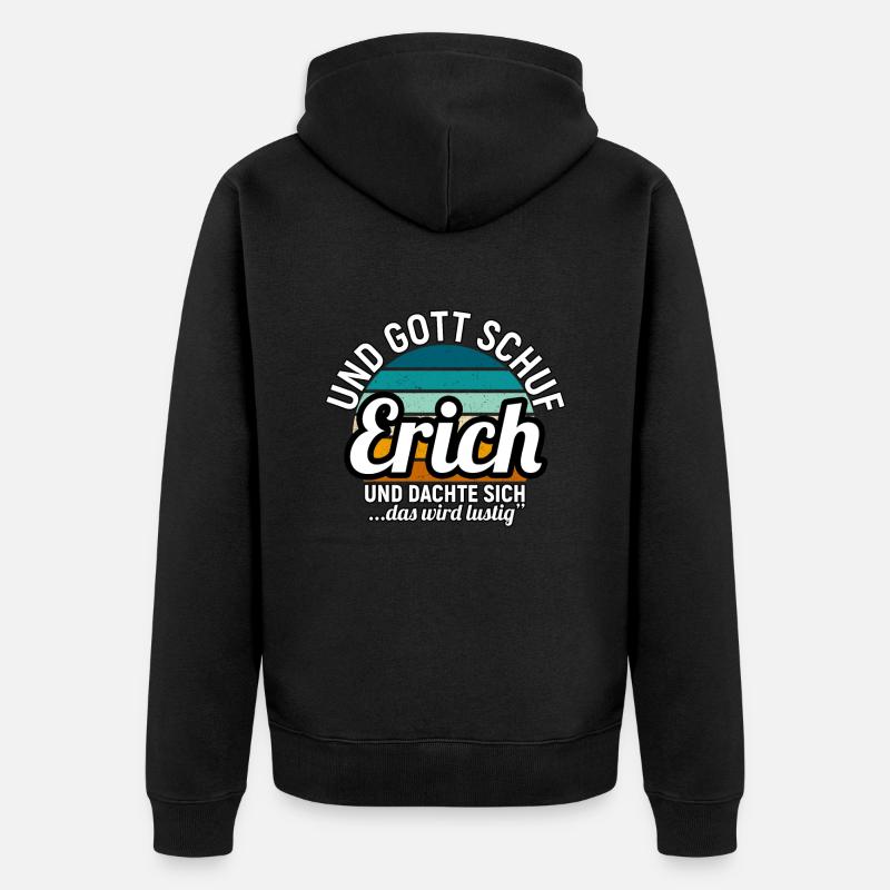 Ernst - Unisex Premium Bio Zip Hoodie - Schwarz