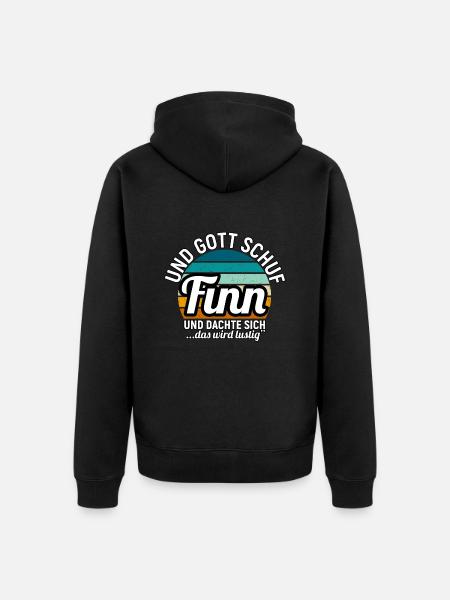 Frank - Unisex Premium Bio Zip Hoodie - Schwarz