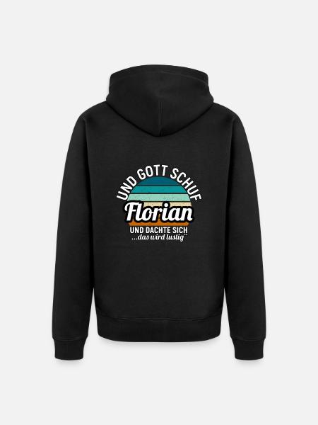 Franz - Unisex Premium Bio Zip Hoodie - Schwarz