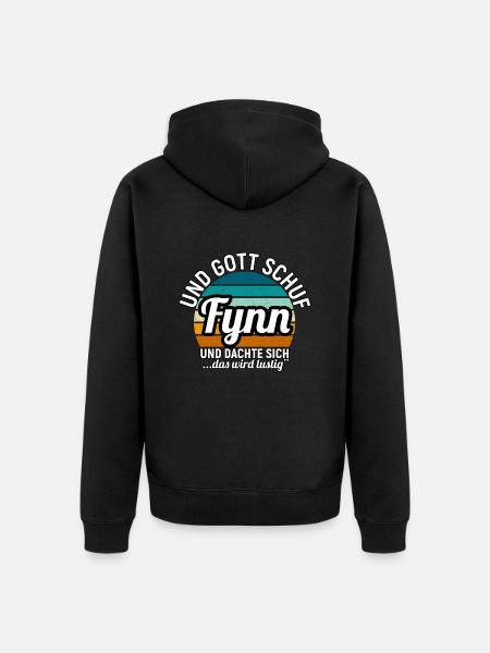 Fynn - Unisex Premium Bio Zip Hoodie - Schwarz