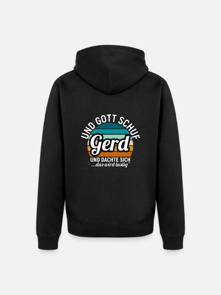 Gerd - Unisex Premium Bio Zip Hoodie - Schwarz
