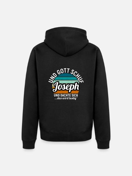 Joseph - Unisex Premium Bio Zip Hoodie - Schwarz