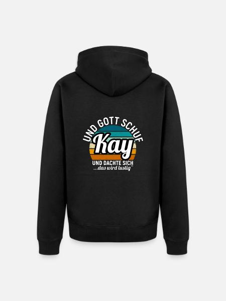 Kay - Unisex Premium Bio Zip Hoodie - Schwarz