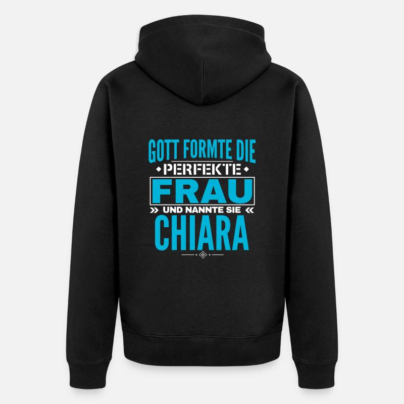 Conception du nom Chiara - Veste à capuche bio Premium Unisexe - noir