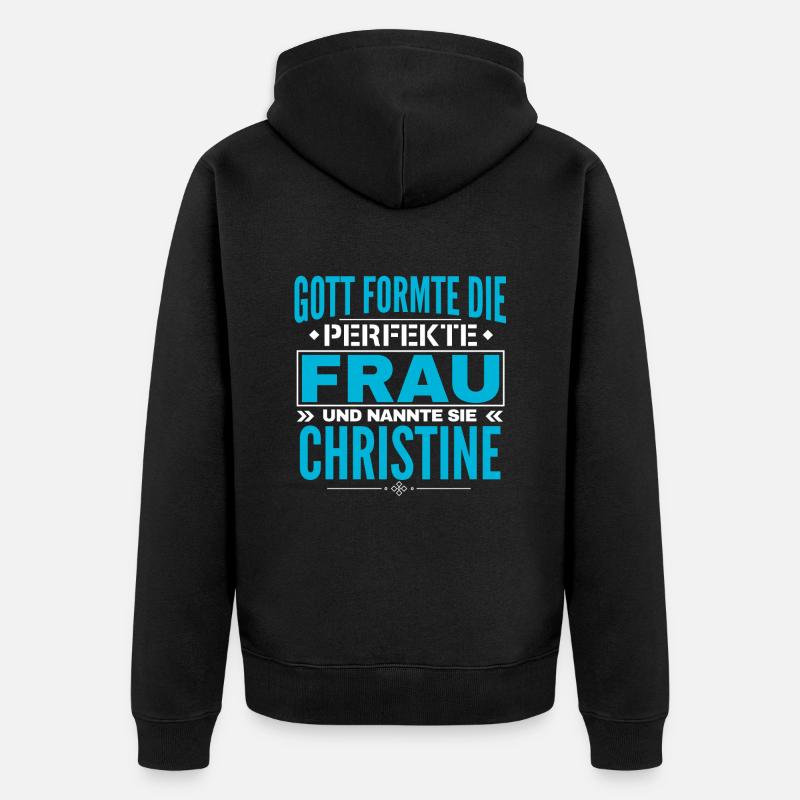 Christine Nom Design - Veste à capuche bio Premium Unisexe - noir