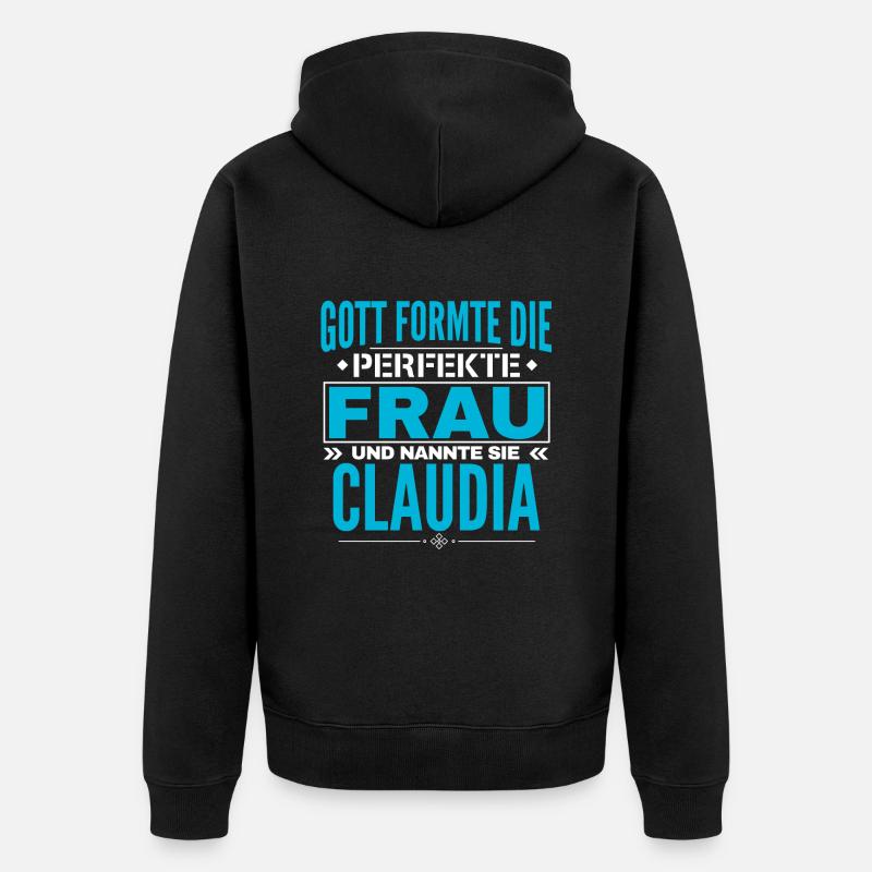 Claudia Nom Design - Veste à capuche bio Premium Unisexe - noir