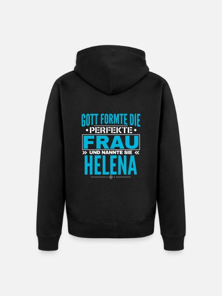 Helena Name Design - Unisex Premium Organic Zip Hoodie - black