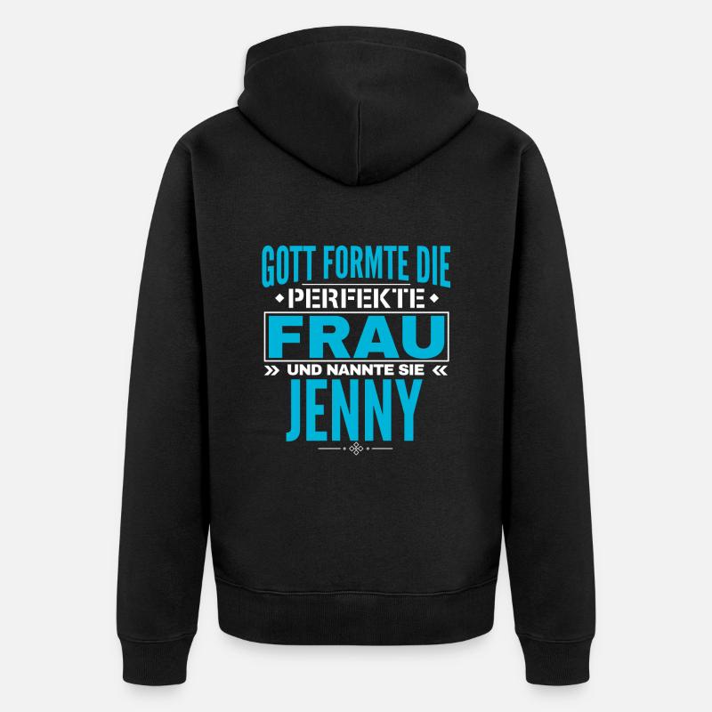 Conception du nom Jenny - Veste à capuche bio Premium Unisexe - noir