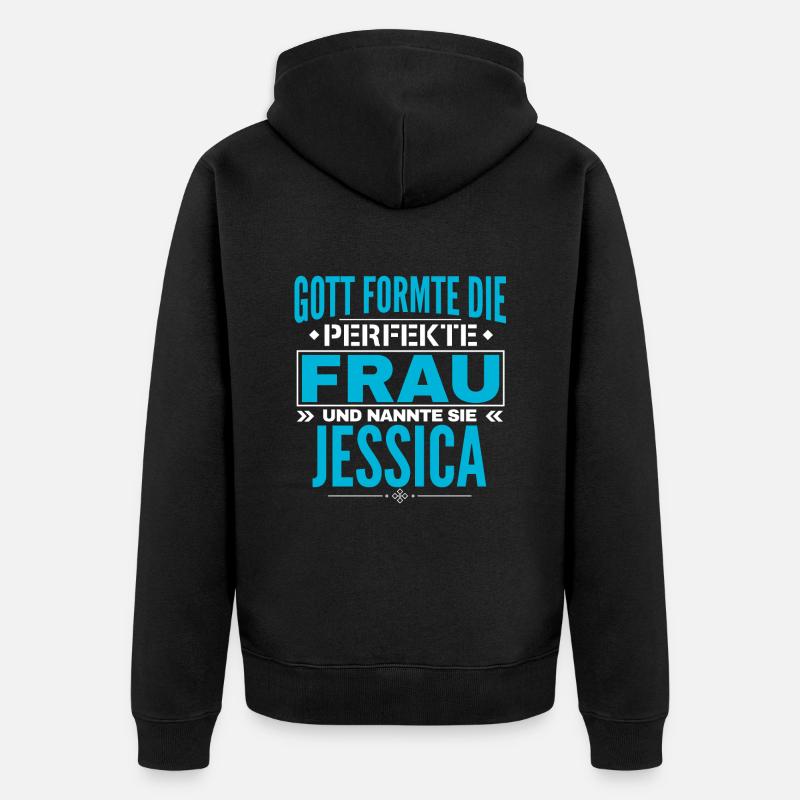 Conception du nom Jessica - Veste à capuche bio Premium Unisexe - noir