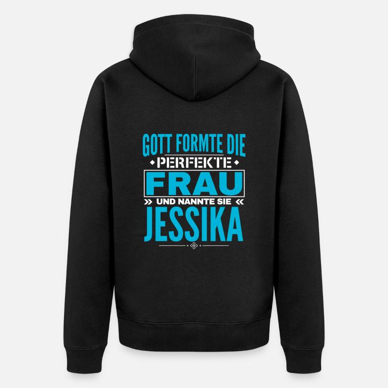 Conception du nom Jessika - Veste à capuche bio Premium Unisexe - noir