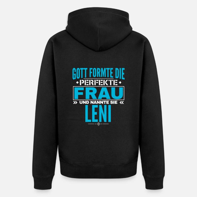 Conception du nom de Leni - Veste à capuche bio Premium Unisexe - noir