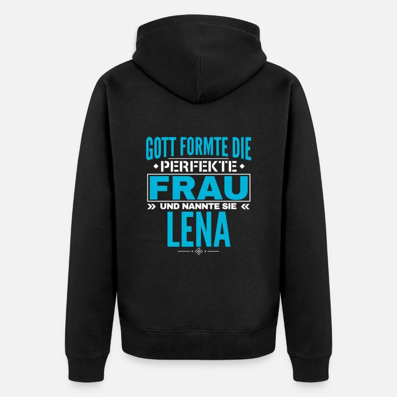 Lena Nom Design - Veste à capuche bio Premium Unisexe - noir