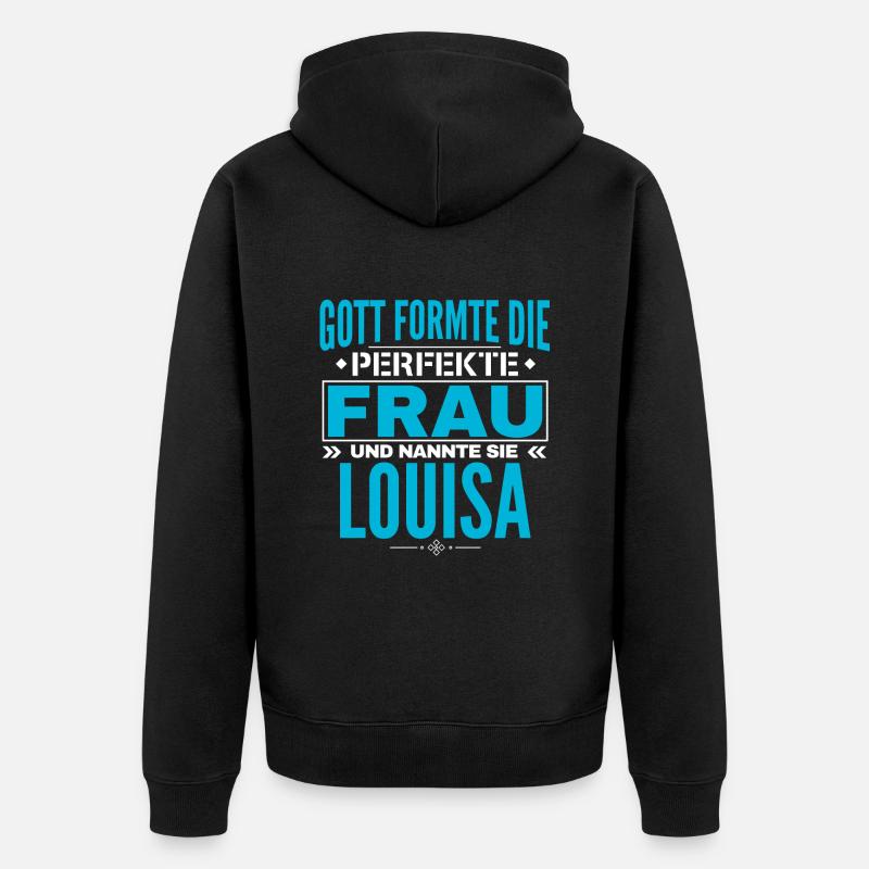 Conception du nom Louisa - Veste à capuche bio Premium Unisexe - noir
