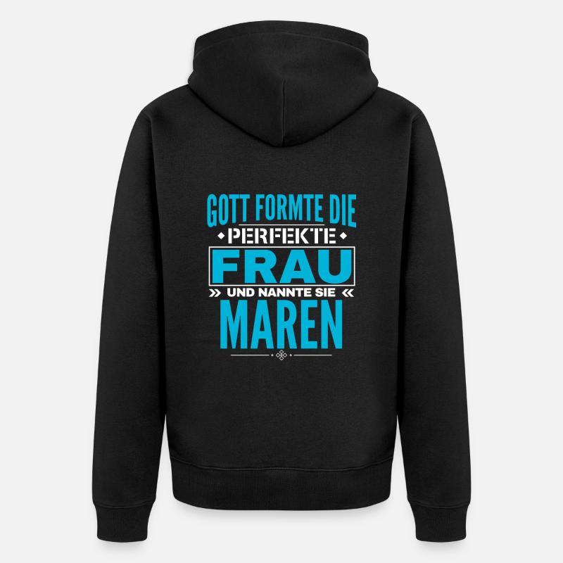 Conception du nom Maren - Veste à capuche bio Premium Unisexe - noir