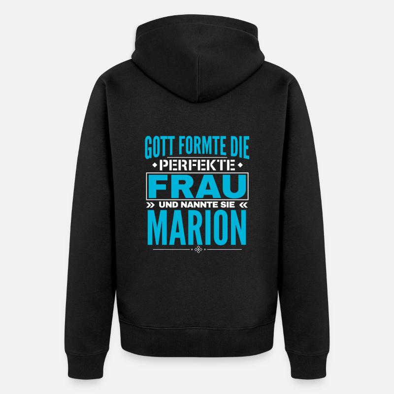 Conception du nom Marion - Veste à capuche bio Premium Unisexe - noir