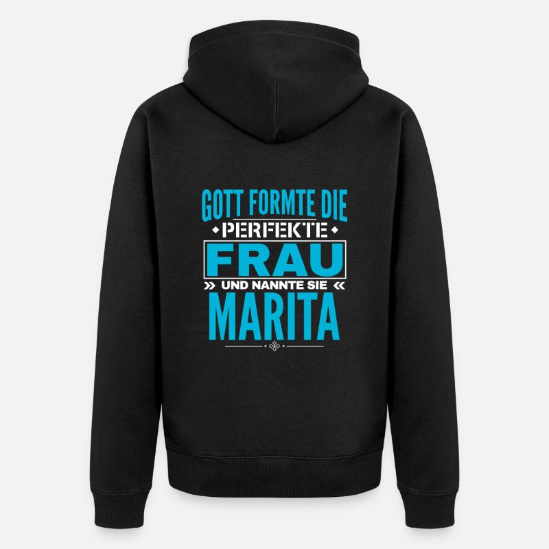 Conception du nom Marita - Veste à capuche bio Premium Unisexe - noir