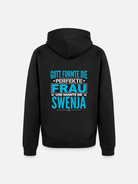 Conception du nom Swenja - Veste à capuche bio Premium Unisexe - noir
