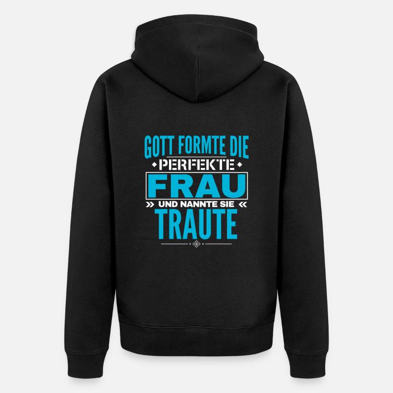 Conception du nom Traute - Veste à capuche bio Premium Unisexe - noir