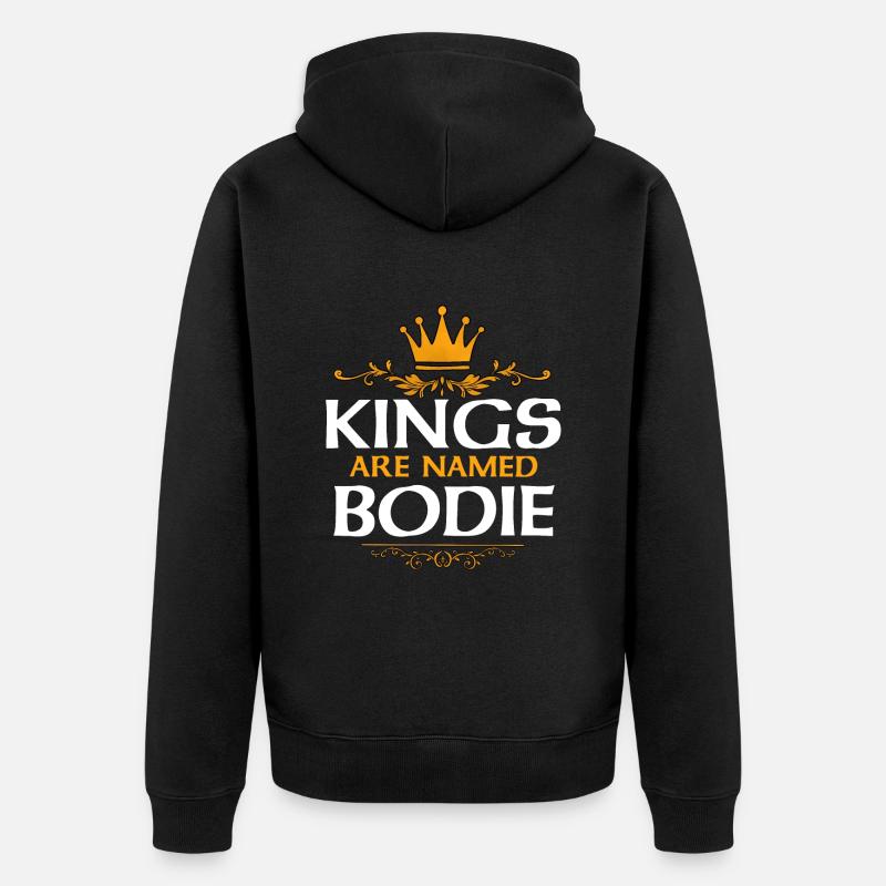 Bodie - Unisex Premium Bio Zip Hoodie - Schwarz