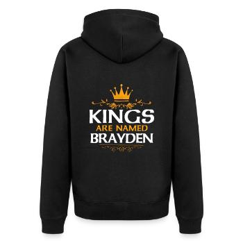 Brayden (en anglais seulement) - Veste à capuche bio Premium Unisexe - noir - Dos - Nico (187cm)