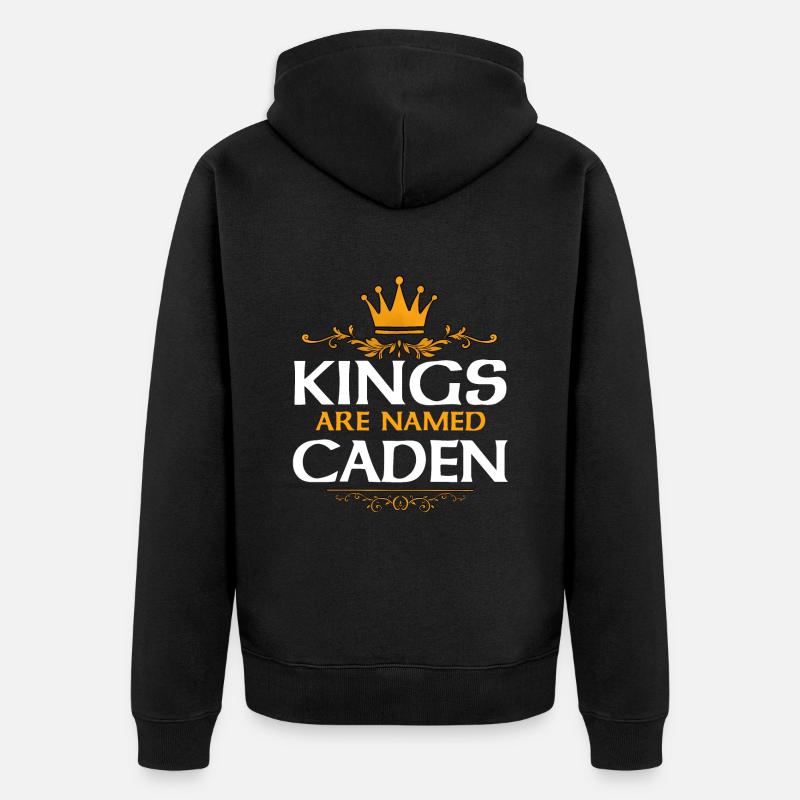 Caden - Unisex Premium Bio Zip Hoodie - Schwarz