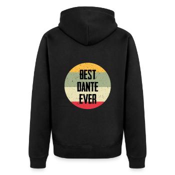 Best Dante Ever - Unisex Premium Bio Zip Hoodie - Schwarz - Hinten - Nico (187cm)