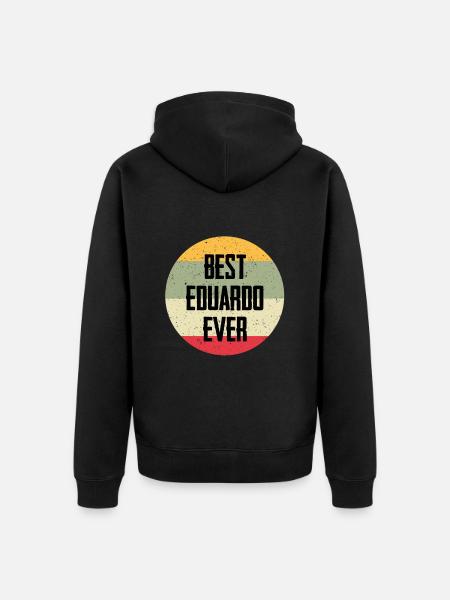Best Eduardo Ever - Unisex Premium Bio Zip Hoodie - Schwarz