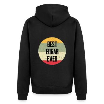 Le meilleur Edgar de tous les temps - Veste à capuche bio Premium Unisexe - noir - Dos - Nico (187cm)
