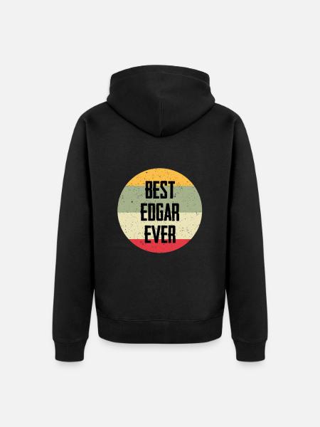 Best Edgar Ever - Unisex Premium Organic Zip Hoodie - black
