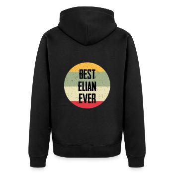 Le meilleur Elian de tous les temps - Veste à capuche bio Premium Unisexe - noir - Dos - Nico (187cm)