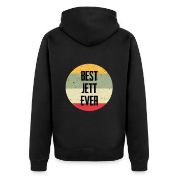 Best Jett Ever - Unisex Premium Organic Zip Hoodie - black - Back - Nico (187cm)