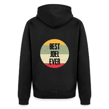 Le meilleur Joel de tous les temps - Veste à capuche bio Premium Unisexe - noir - Dos - Nico (187cm)
