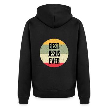 Le meilleur Jésus de tous les temps - Veste à capuche bio Premium Unisexe - noir - Dos - Nico (187cm)
