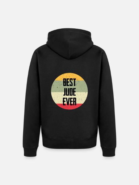 Best Jude Ever - Unisex Premium Organic Zip Hoodie - black