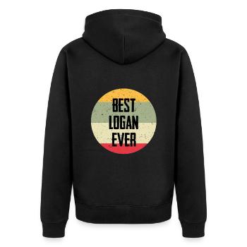 La meilleure Logan de tous les temps - Veste à capuche bio Premium Unisexe - noir - Dos - Nico (187cm)