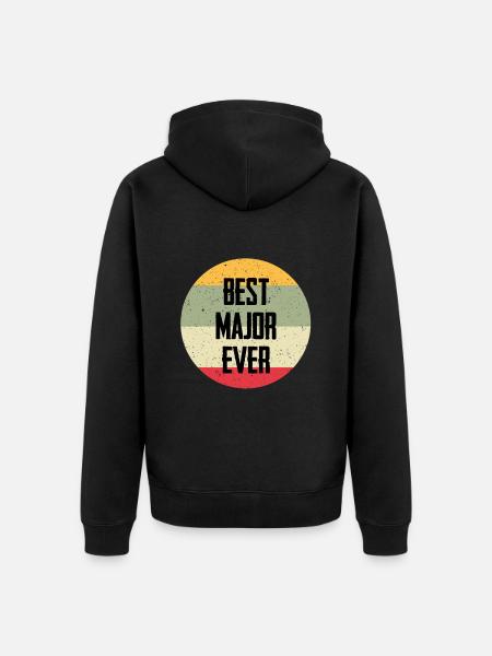 Best Major Ever - Unisex Premium Organic Zip Hoodie - black