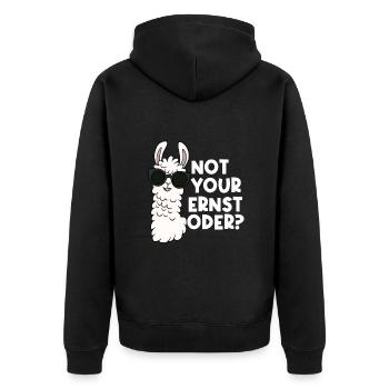 pas votre sérieux ou - Veste à capuche bio Premium Unisexe - noir - Dos - Nico (187cm)