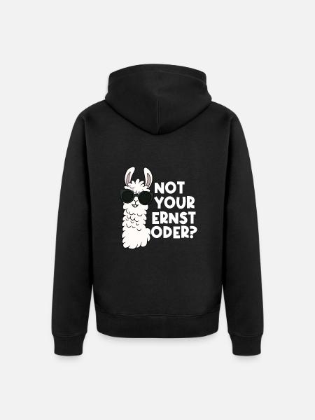 not your serious or - Unisex Premium Organic Zip Hoodie - black