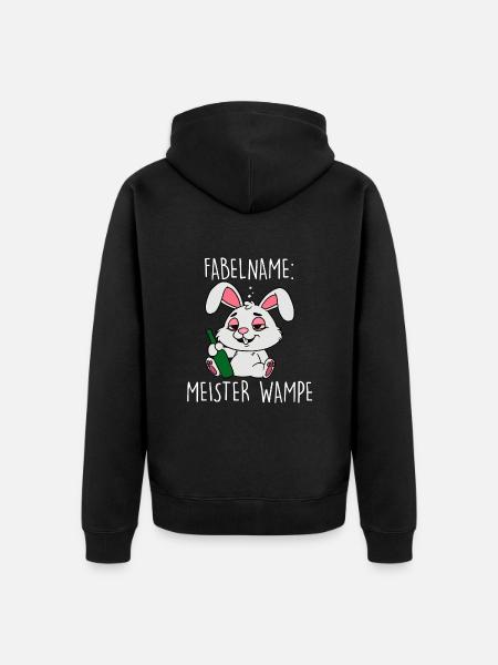 Mythical name Master Wampe - Unisex Premium Organic Zip Hoodie - black
