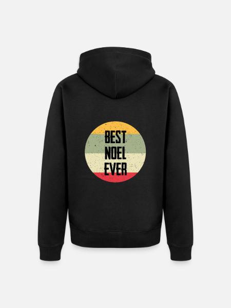Best Noel Ever - Unisex Premium Organic Zip Hoodie - black