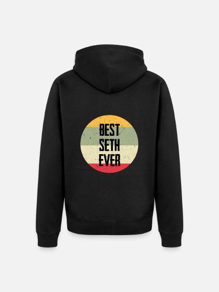 Best Seth Ever - Unisex Premium Organic Zip Hoodie - black