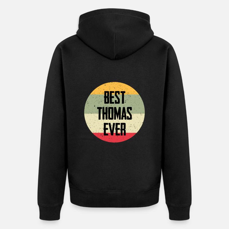 Best Thomas Ever - Unisex Premium Bio Zip Hoodie - Schwarz
