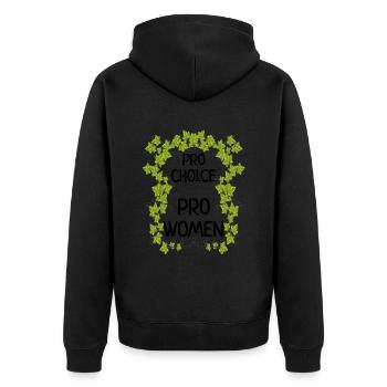Pro-Choice pro-Frauen feministische Abtreibungsrechte - Unisex Premium Bio Zip Hoodie - Schwarz - Hinten - Nico (187cm)