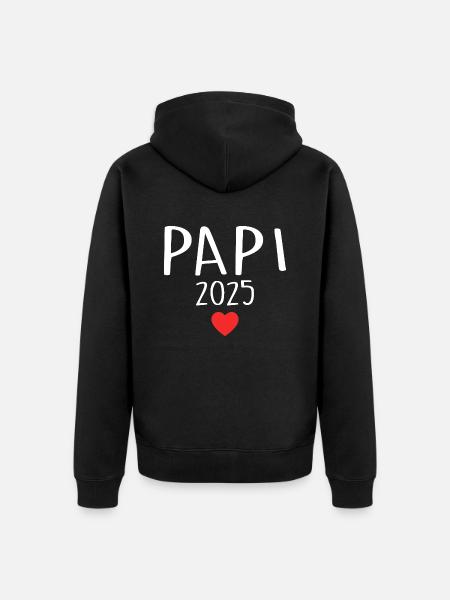 Dad - Future Dad 2025 - Unisex Premium Organic Zip Hoodie - black