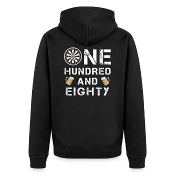 Fléchettes Cent Quatre-vingt - Veste à capuche bio Premium Unisexe - noir - Dos - Nico (187cm)