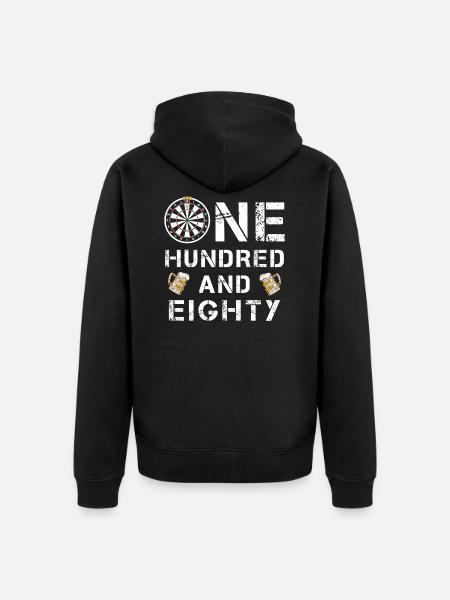 Fléchettes Cent Quatre-vingt - Veste à capuche bio Premium Unisexe - noir